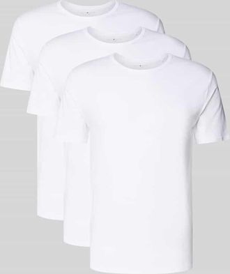 Tommy Hilfiger Slim Fit T-Shirt Set aus Baumwoll-Mix im 3er-Pack in Weiss, Gr&ouml;&szlig;e XXL