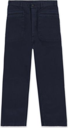 Fortela Herringbone Cotton Trousers in Blue at Nordstrom, Size 34 X 29 Eu
