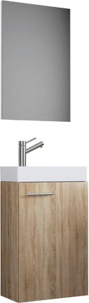 ebuy24 Ebuy24 - Set Vcm De 3 Piezas Lavander&iacute;a Wc Ba&ntilde;o Para Hu&eacute;spedes Lavabo Muebles De Ba&ntilde;o Juego De Ba&ntilde;o - Slito Sp (sonoma Oak (s&auml;gerau))