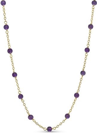 Jewelmak 14K Amethyst Necklace