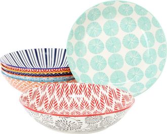 Elama Giovanna 6 Piece Assorted Porcelain Bowl Set at Nordstrom