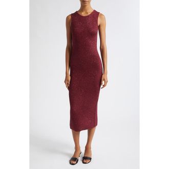 Toccin Cleo Sequin Midi Dress in Oxblood at Nordstrom, Size X-Large