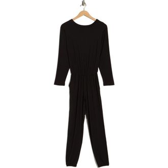 Go Couture Long Sleeve Jumpsuit in Black at Nordstrom Rack, Size X-Large