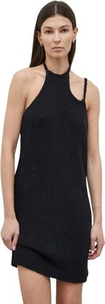 Won Hundred Halter Flared Jurk - Dames - Feestkleedjes - Zwart - XS - Katoen - Kleedjes