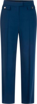 Marc Cain Marlenehose F&Eacute;S - Dames - Straight fit broeken - Blauw - S - Wol - Broeken