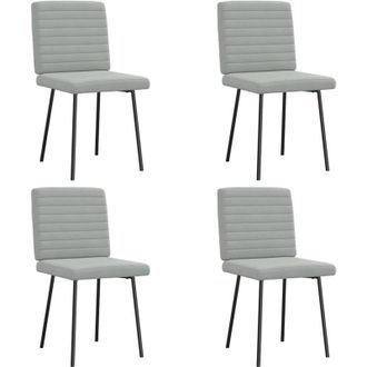 vidaXL Vidaxl - Sillas De Comedor 4 Unidades Terciopelo Gris Claro