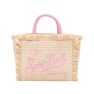 MC2 Saint Barth Tote Bags, female, Beige, Size: ONE SIZE Vanity Mini Straw N