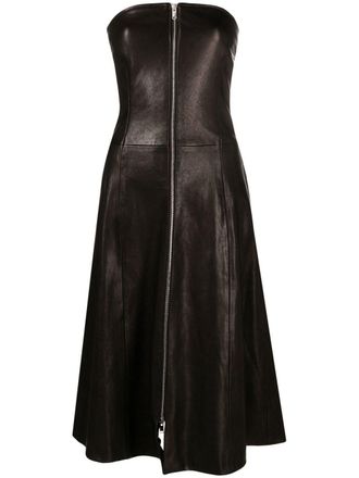 Khaite Valerie lambskin dress - Black