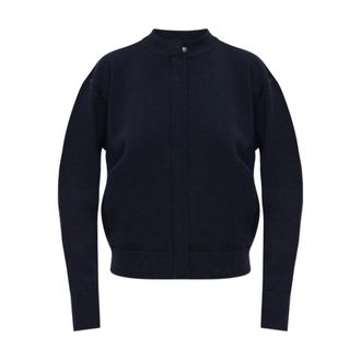Max Mara Cardigan met hoge hals en ritssluiting - Dames - Vesten - Blauw - L - Truien & Vesten