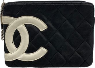 Chanel Black Leather Pouch (Pre-Owned)
