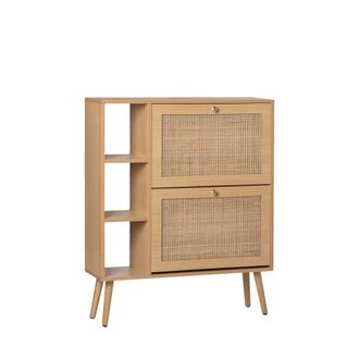 Klast Zapatero doble en rat&aacute;n 80 x99 cm