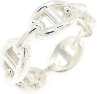 Herm&egrave;s Silver 925 Band Ring (Pre-Owned)
