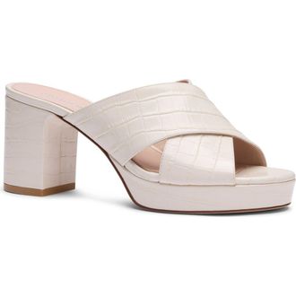 Stuart Weitzman Dayna Platform Sandal in Linen /linen at Nordstrom, Size 9.5