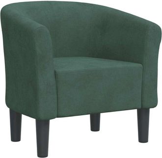 vidaXL Poltrona Cabriolet Verde Scuro in Velluto - Vidaxl