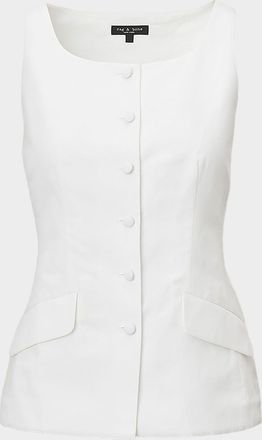 Rag & Bone Lola Linen Boat-Neck Vest