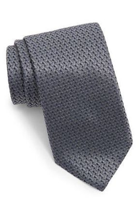 Canali Neat Silk Tie in Grey at Nordstrom Rack