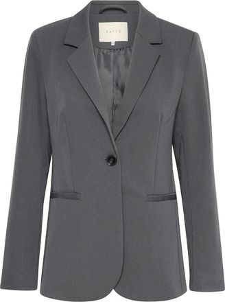 Kaffe Zwarte Oester Blazer met Klassieke Kraag - Dames - Blazers - Grijs - L - Jassen