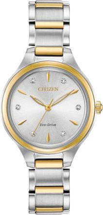 Citizen Diamond Silver Dial Ladies Watch FE2104-50A