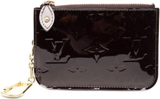 Louis Vuitton Pre-owned Accessories, female, Purple, Size: ONE SIZE Pre-owned Pochette Cl&eacute; NM Monogram Vernis Coin Case