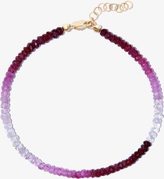 Roxanne First 9K Yellow Gold Rocky Ruby Bracelet - Womens - Ruby/Gold Plated Silver