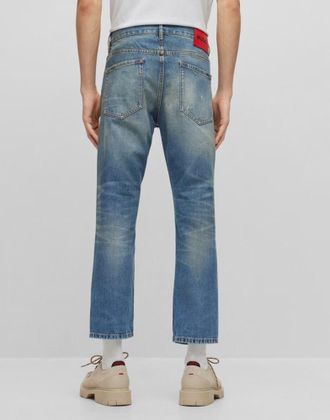 HUGO BOSS Mens 340 Vintage Wash Jeans Blue Clothing >