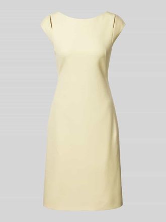 HUGO BOSS Minikleid aus Viskose-Mix mit Cut Out in Hellgelb, Gr&ouml;&szlig;e 46