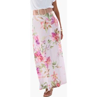 Lascana Womens Floral Maxi Skirt in Rose Printed at Nordstrom, Size 10
