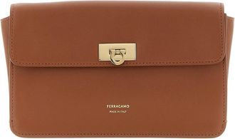 Ferragamo Tassen, Dames, Bruin, ONE Size, Leer, Harley Clutch