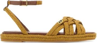 Valentino Garavani Yellow Solid VLogo Signature Sandals