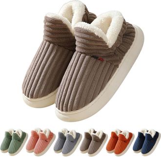 Generic Womens Plush Cloud Slippers,Winter Slipper For Women Men,Cozy Fleece-Lined House Shoes Non-Slip Warm Slippers Memory Foam Outdoor Indoor Slip on Bedro