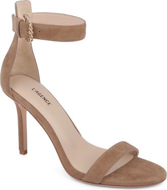 L'agence Gisele VII Sandal in Coffee Suede at Nordstrom, Size 7.5