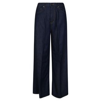 Dondup Wide Jeans, female, Blue, Size: W28 Jeans Largo