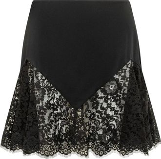 Stella McCartney Rok met kanten rand - Dames - Korte rokken - Zwart - S - Rokken