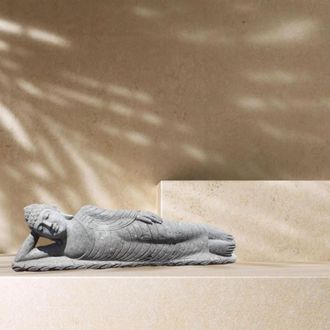 Wanda Collection Wanda Collection - Buda Tumbado Estatua De Piedra Volc&aacute;nica Exterior Zen 1 M