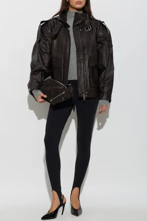 Gestuz Leather Jacket Gztori, Womens, Brown