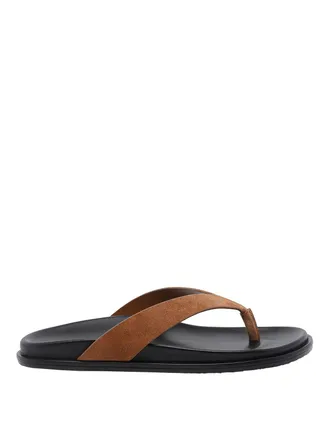 Stuart Weitzman Black And Doe Marykate Thong Sandals