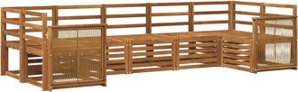 vidaXL Conjunto De Sof&aacute;s De Exterior 6 Uds. Natural Vidaxl