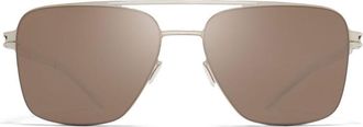 Mykita Bernie Polarized 459 Mens Sunglasses Silver Size 56