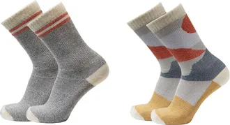 Rei Co-Op Norseland Merino Wool Crew Socks - 2 Pairs Orange L/XL