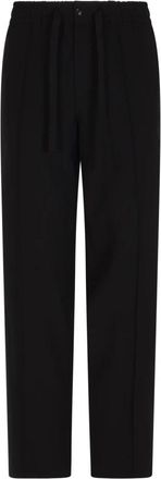 Valentino Rechte broek - Heren - Straight fit broeken - Zwart - XL - Wol - Broeken