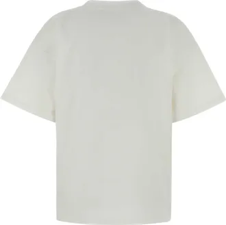 Alaia Womens T-Shirt White Cotton Nylon
