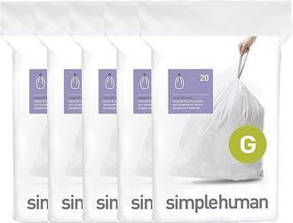 Simplehuman Code G Custom Fit Liners with Quick Dispense Packs in 100 Liners at Nordstrom, Size Refill