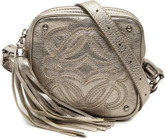 Loewe Pre-owned Loewe Mini Metallic Goatskin Anagram Tassel Crossbody Ladies 290702