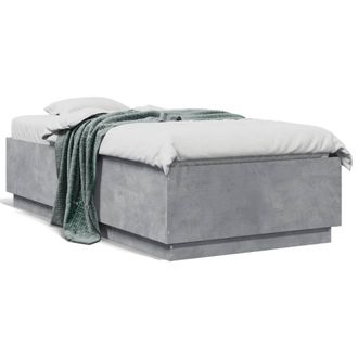 Berkfield Home Bed Frame without Mattress Concrete Grey 75x190 cm Small Single