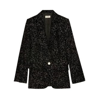 Zadig&Voltaire Blazer Valse in velluto - - Jackets - Donna - Nero - S