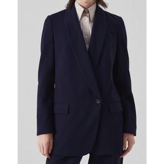 Brunello Cucinelli Blue Deconstructed Tailored Jacket, Brand Size 44 (US Size 10)