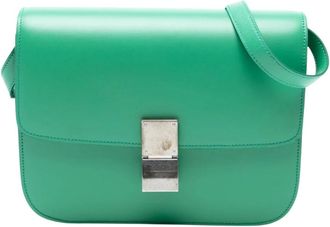Celine Pre-owned Cross Body Bags, female, Green, Size: ONE SIZE Pre-owned Leather Shoulder Bag