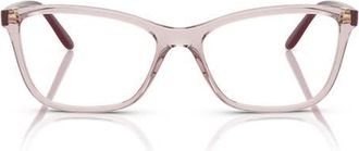 Vogue Eyewear 52mm Butterfly Optical Glasses in Trans Pink at Nordstrom