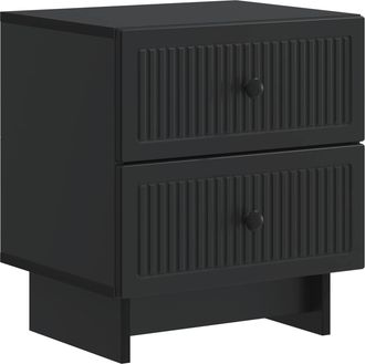 vidaXL Armario De Noche Negro 43 X 34,5 X 47,5 Cm Madera De Ingenier&iacute;a Vidaxl