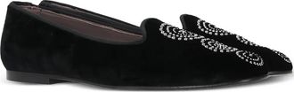 Castaner stud-embellishments velvet loafers - Black